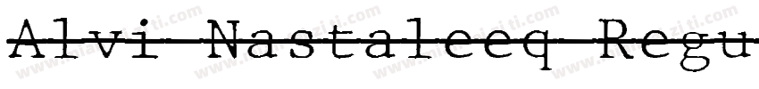 Alvi Nastaleeq Regul字体转换